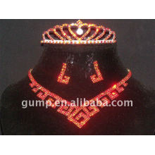 red wedding jewelry sets (GWJS0424)